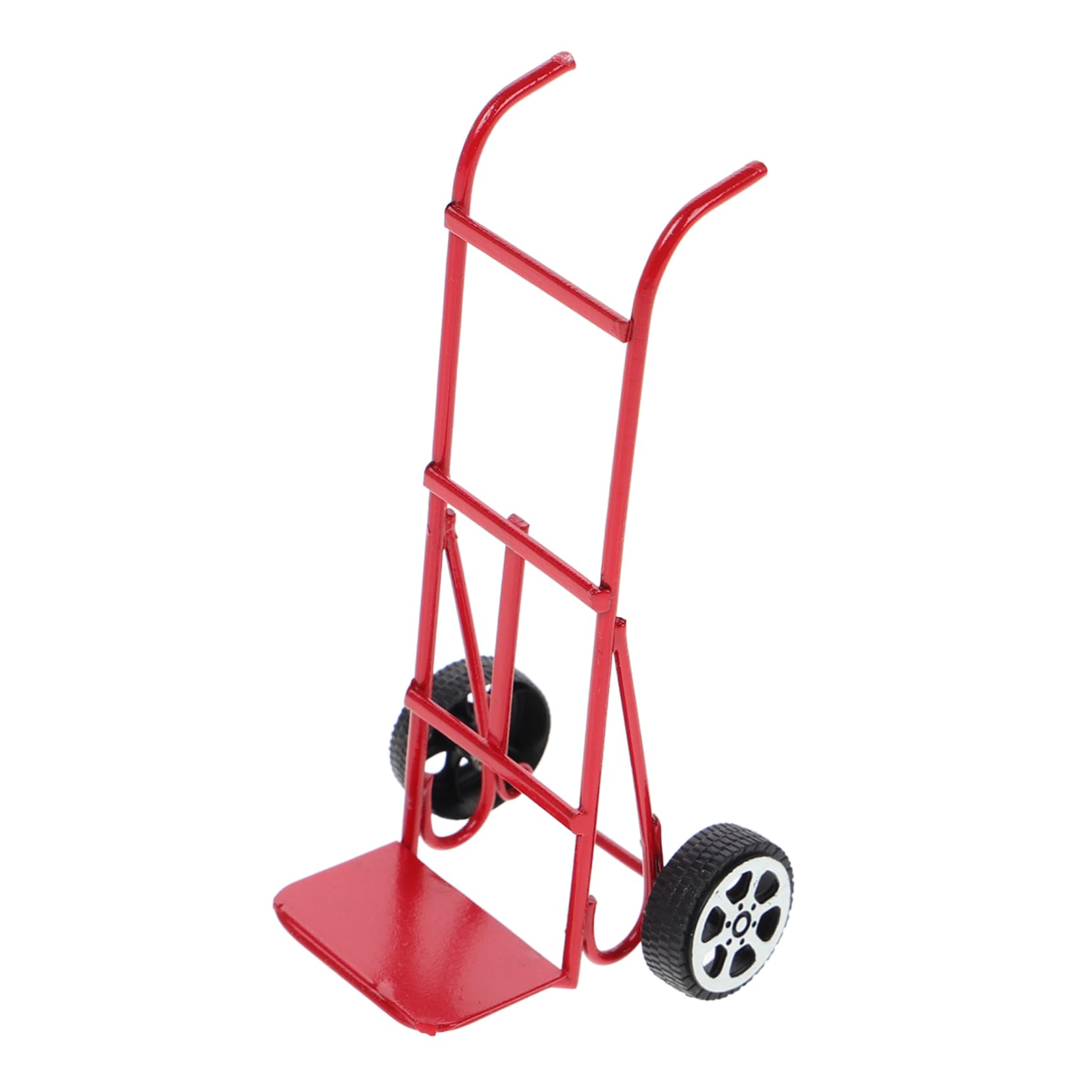 LIOOBO Chariot Miniature en Métal de Couleur Rouge Design Réaliste, Fonction Pousser et Tirer, pour Projets Créatifs et Photographie
