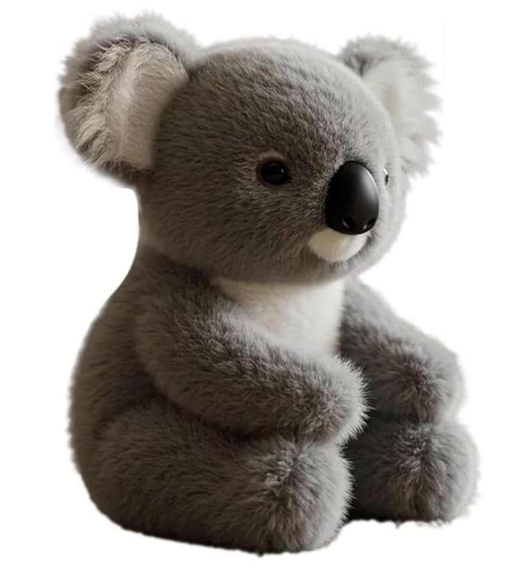 Hitchuey Este Koala de Peluche Mide 25 cm de Alto, es súper Suave y se Puede Usar para Terapia Emocional. Es un compañero Ideal para aliviar el estrés y es Apto para Todas Las Edades