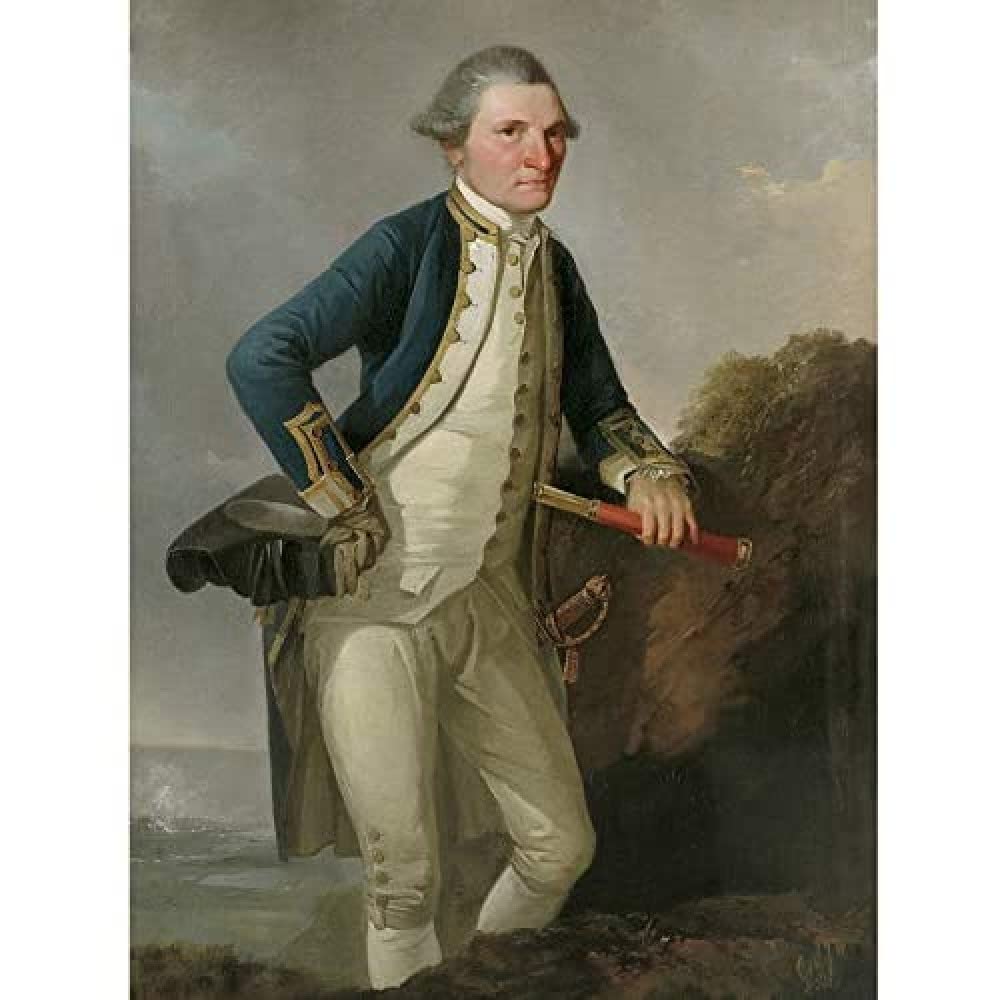 Artery8 Webber Portrait Captain James Cook Unframed Wall Art Print Poster Home Decor Premium