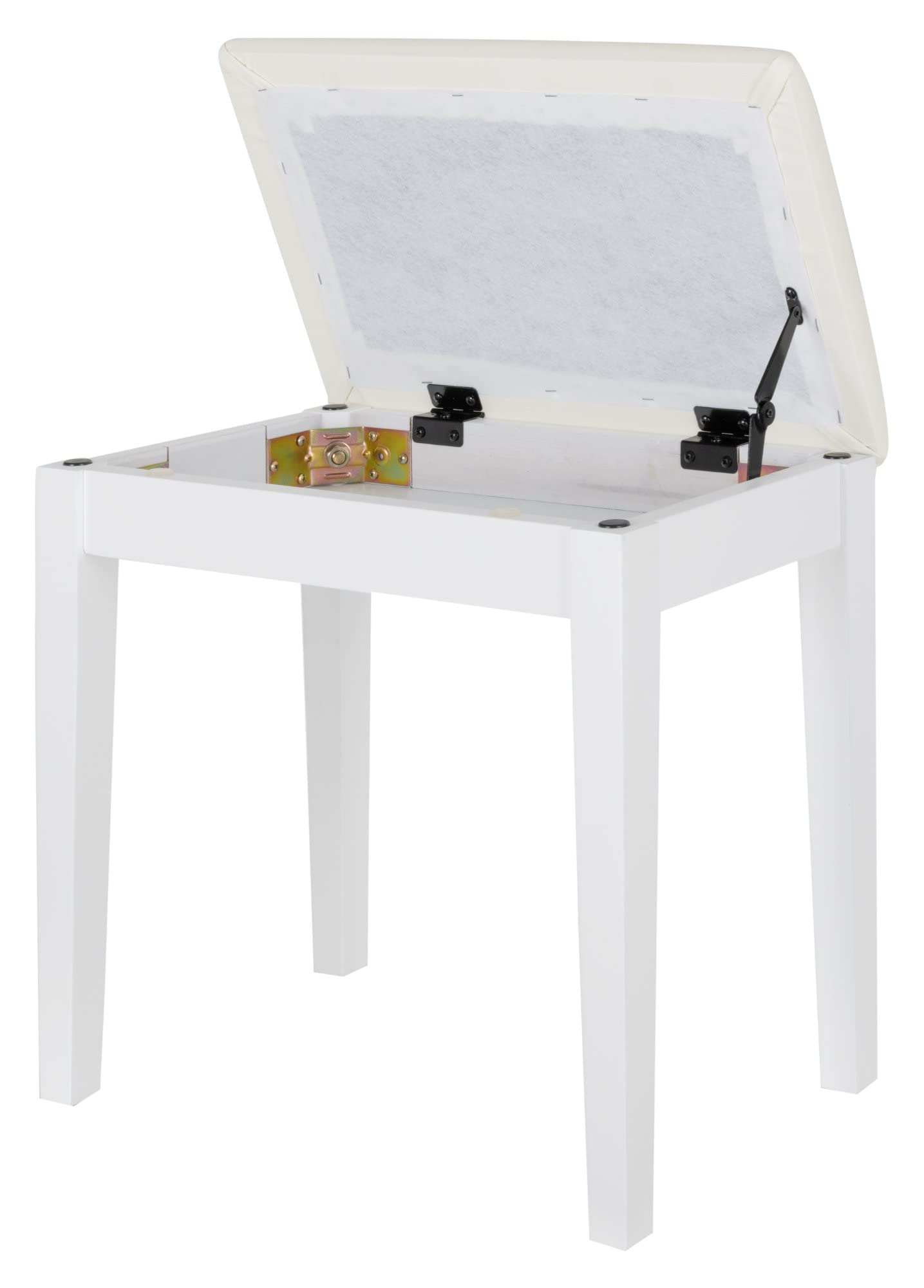 Classic Cantabile Panca per pianoforte Modello S con Scomparto bianco opaco