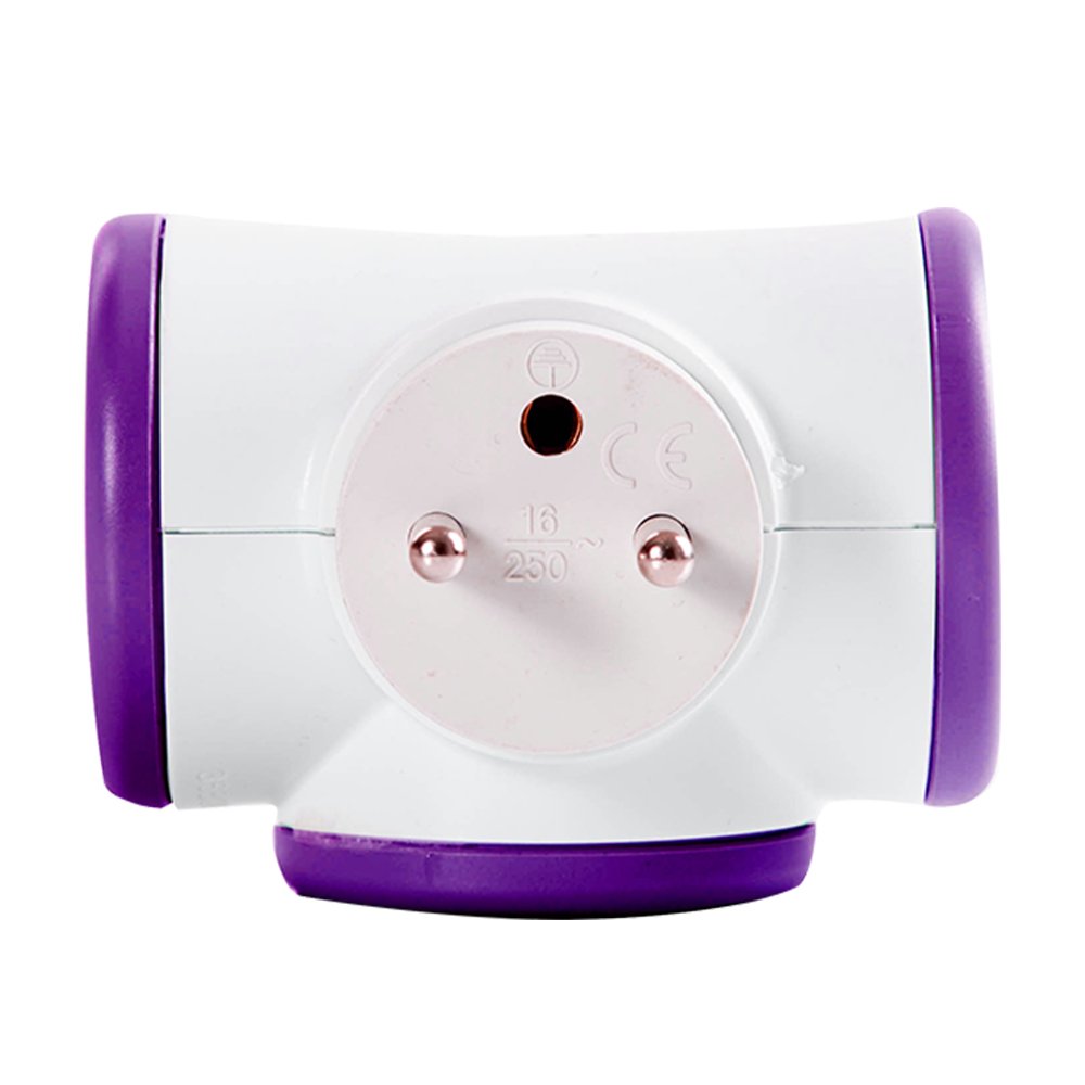 WATT & CO MPF3C Multi Plug, multicolour, MPF3C-VIO-CT