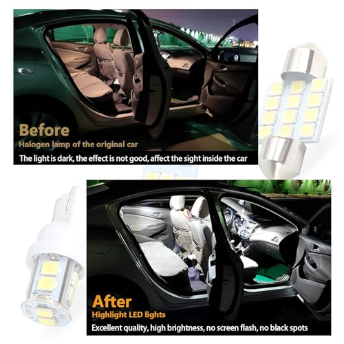 ijuicy Kit 20 Pcs Lámparas LED Interior Auto T10 10W 12V miniatura 5