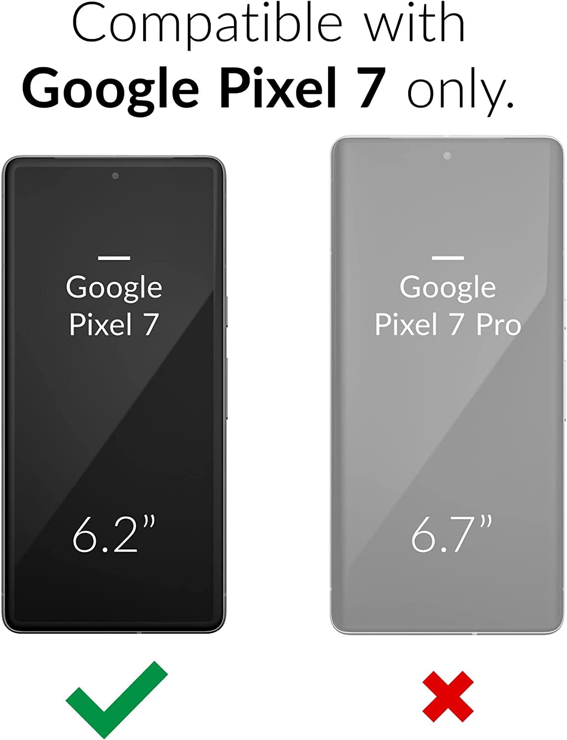 Jeylly for Google Pixel 7 5G Case with 2 Pack Tempered Glass Screen Protector - Image 2