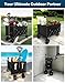 Lightweight Folding Wagon, Large Capacity Collapsible Grocery Cart on Big Wheels, Heavy Duty Foldable Shopping Carts, All-Terrain Outdoor Utility Carts for Camping, Sports, Garden, Beach, 3.5 Cu Ft