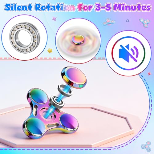 Image of ATESSON Fidget Spinner Toy Durable Stainless Steel Bearing High Speed Spins Precision Metal Hand Spinner EDC ADHD Focus Anxiety Stress Relief Boredom Killing Time Toys for Adults Kids