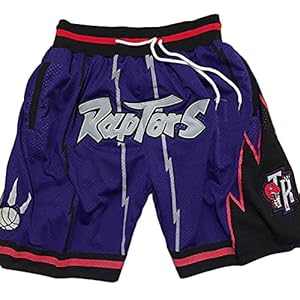 YSPORT Toronto Raptors Basketbal Shorts Geborduurde Mesh Fans Swingman Traing Shorts Sneldrogend & Draagbaar (Kleur…