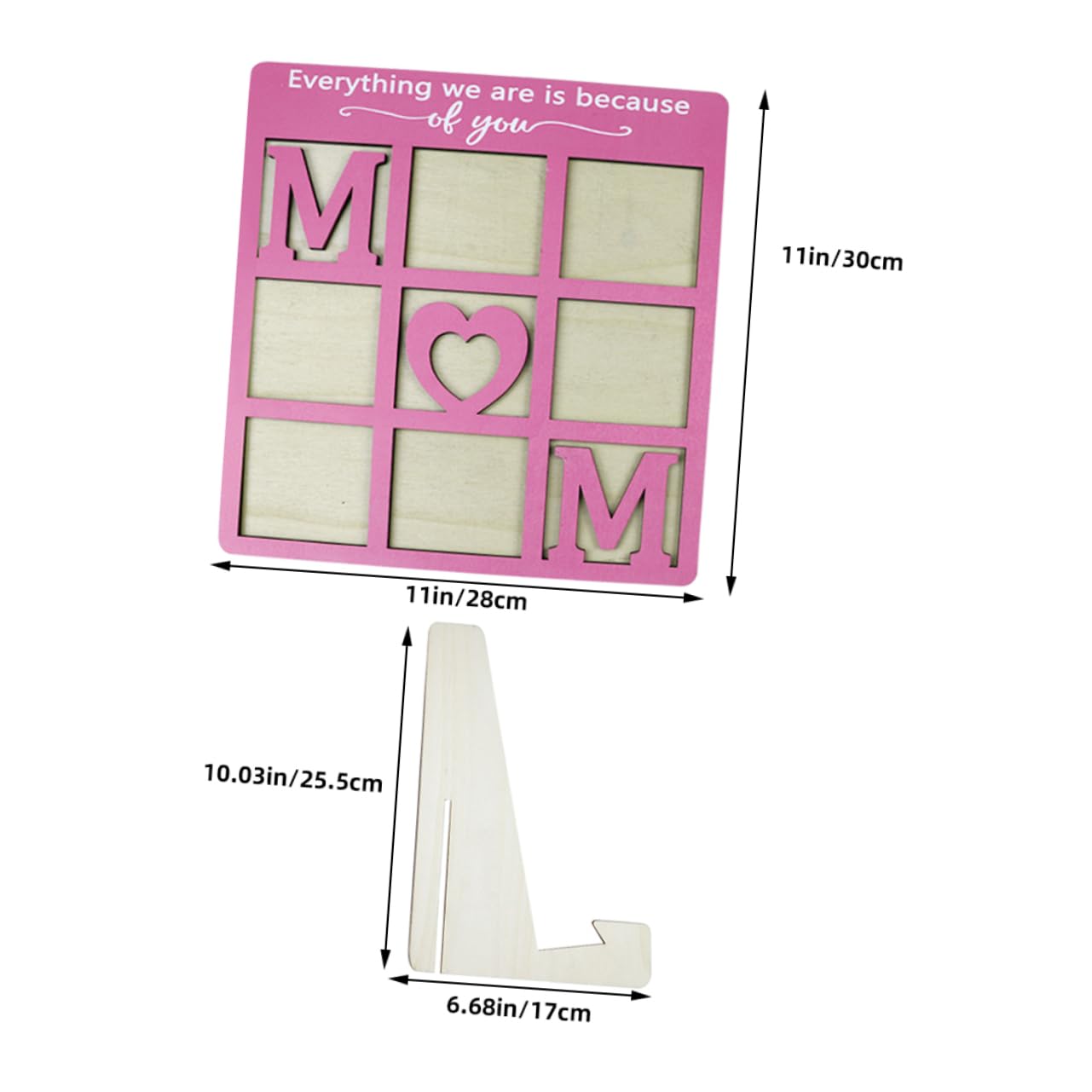 Ciieeo 4 Pièces Cadre Photo Multifonction pour Fête des Mères Décoration de Bureau Cadre Photo Décoratif Idée Cadeau Anniversaire Fête