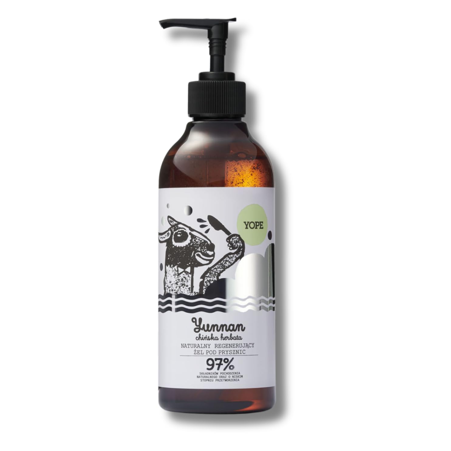YOPE Shower Gel Wash, Nourishing & Moisturising, Yunnan Chinese Tea & Vitamins B,C,K,P, Scent Yunnan Chinese Tea, 400 ml