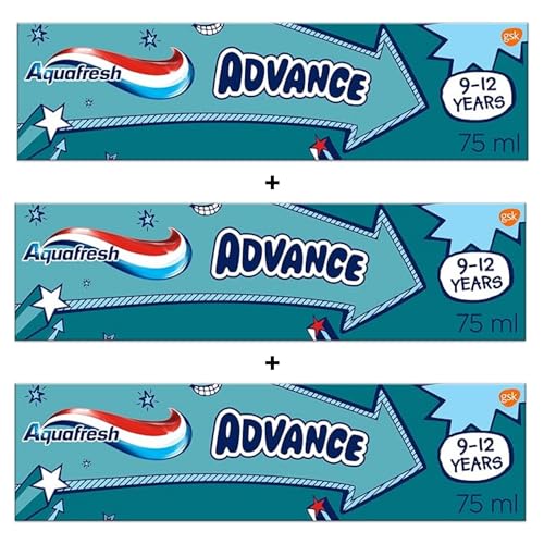 Advance Toothpaste for Kids 9 to 12 Years, 75ml (3 Pack) - Toothpaste Multipack - Fluoride Protection for Strong Teeth and Fresh Breath.