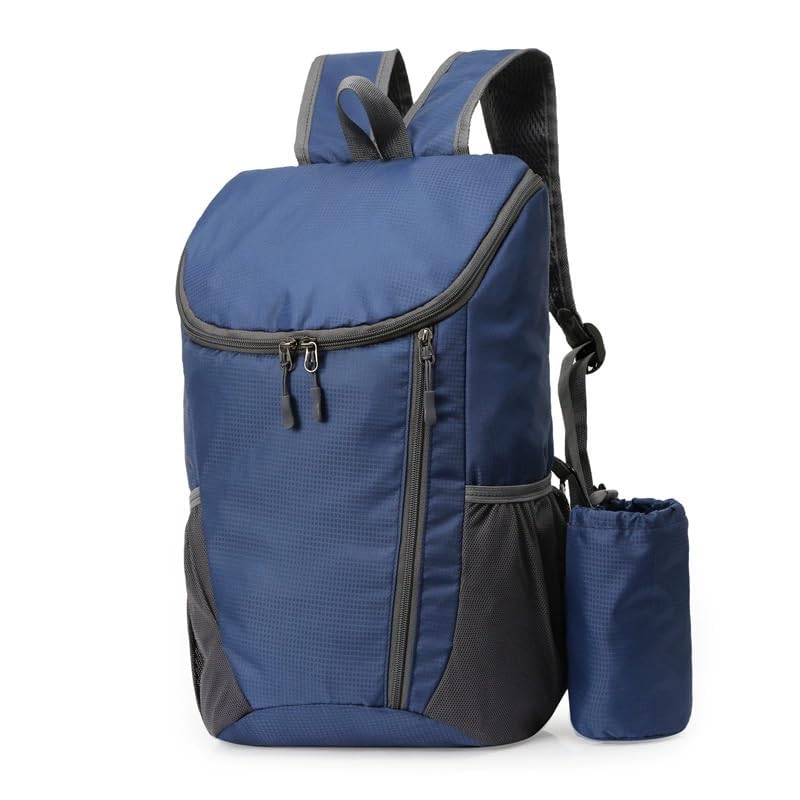 Mochila de senderismo ligera e impermeable azul miniatura 2