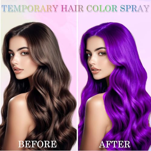 Spray temporal para cabello morado 120ML miniatura 3
