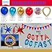 Red Blue Gold Hedgehog Birthday Party Decorations with Letter Lightning foil balloons Banner background backdrop for kid video game Cartoon Movies Super hero themed birthday gamer party decor