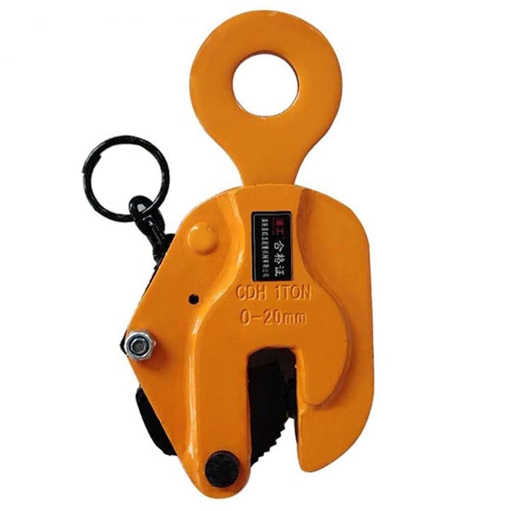 Vertical Steel Plate Lifting Clamp, 1-5 T Working Load Heavy Duty Industrial Vertical Plate Clamp Industrial Steel Plate Clamp, Big Jaw Opening Lifting Equipment(5T)