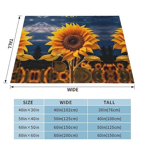 Couverture en flanelle de qualité supérieure imprimé tournesol pour lit douillet - 4