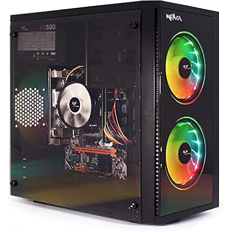 Veno scorp Gaming pc - intel i5 - 4.3 GHz, 16GB RAM - GT 1030 2GB Graphic card, 240GB SSD + 1TB HDD, Windows 10, Wi-Fi NOVA ARGB Gaming Case (Renewed) Cover