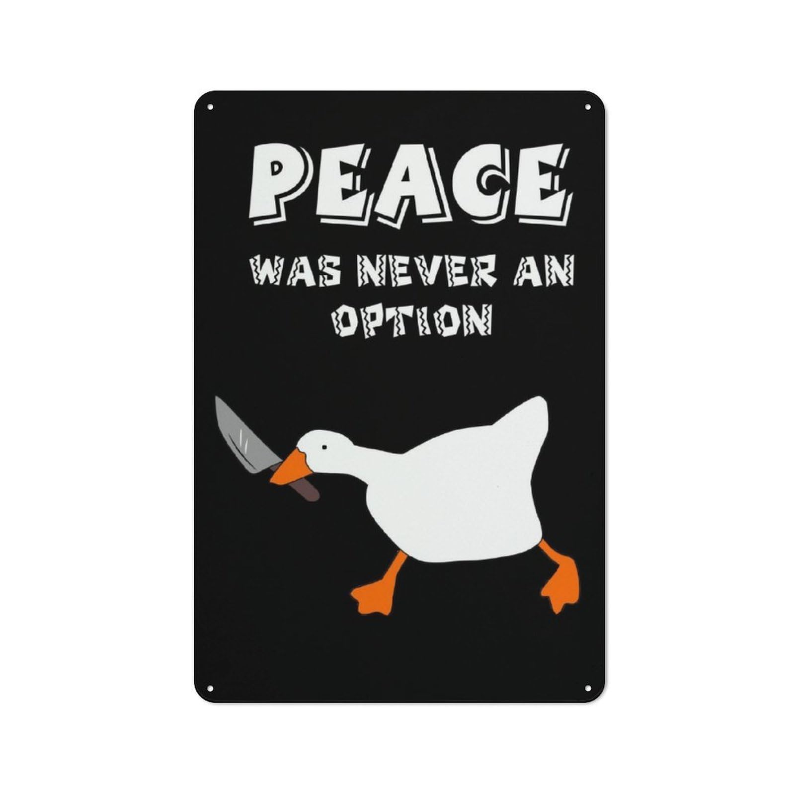 Junmoney Untitled Goose Knife Workshop Style Tin Sign 30X20cm, Industrial Wall Art For Garage, Hobby Room, Office Or Man Cave