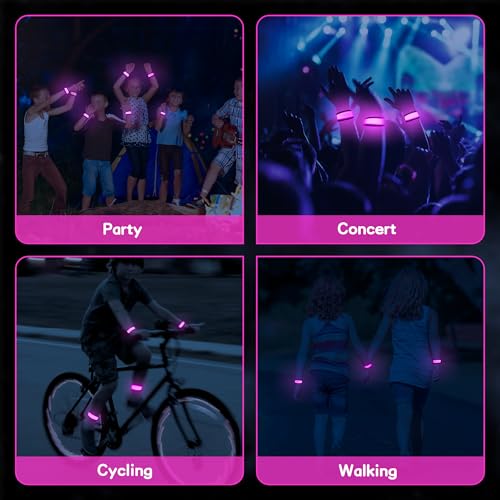 6 Stück LED Armbänder, LED Leuchtarmbänder, grüne LED Armbänder, Kinder grün - Bild 40 von 43