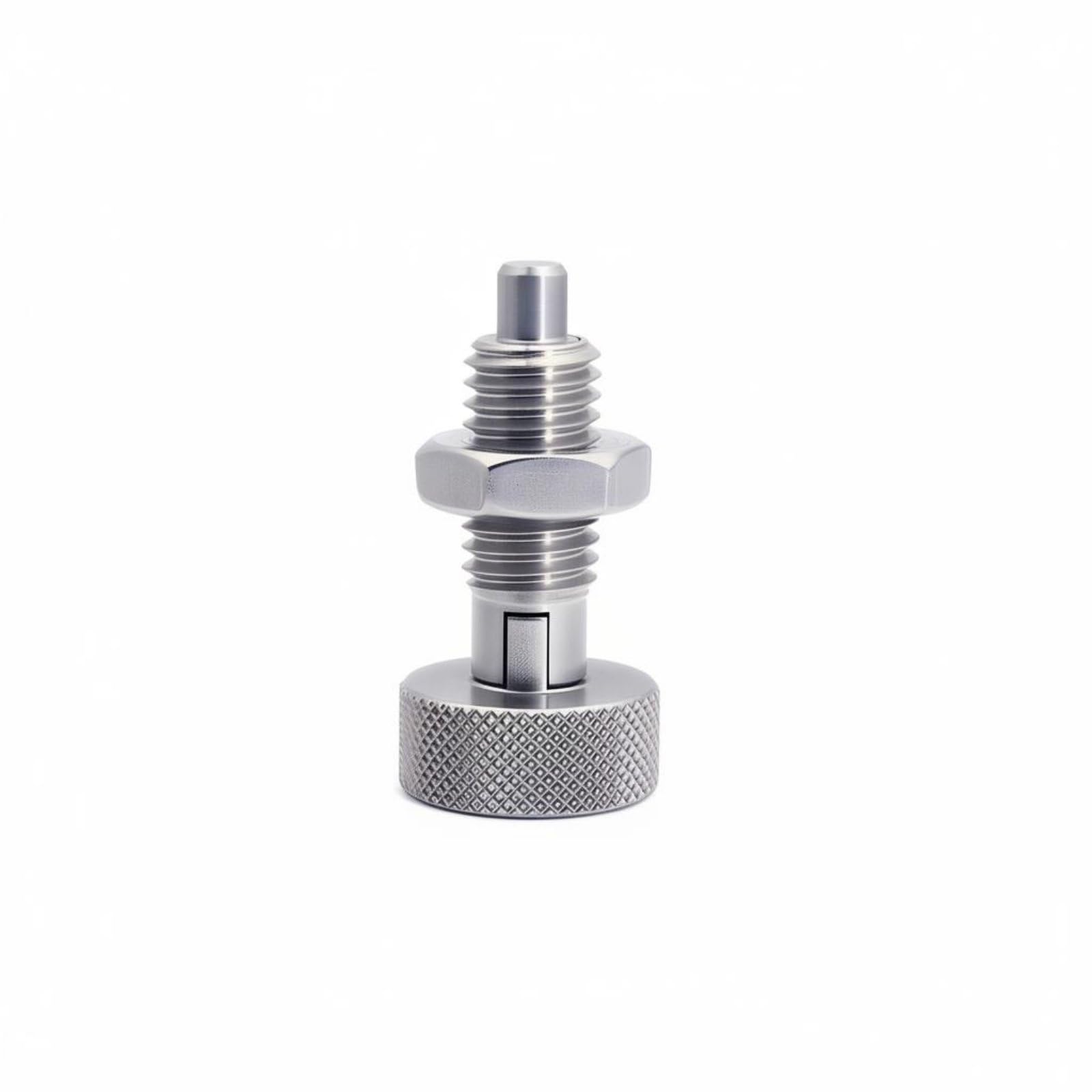 Stainless Steel Self-Locking Indexing Plunger Anti-Corrosion Coil Loaded Plunger Plunger Precision Machined Knurled Head Indexing Plunger Wear-Resistant, M10x1.5-5, Stainless Lock-image-32
