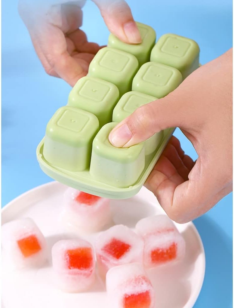 Ice Tray Refrigerator Household Soft Silicone Ice Cube Ice Maker To Make Frozen Ice Cube Grinder (Color : A)