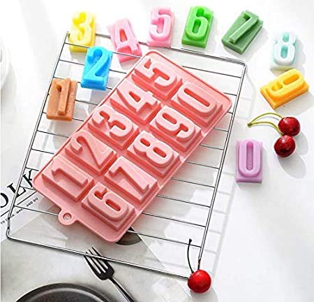 Genericc Bakers 4u 0-9 Number Silicone Baking Candy Mold Silicone Chocolate Moulds. 1