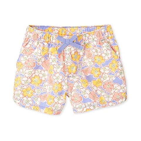 The Children's Place Baby Girls Floral Pull-On Shorts Cover