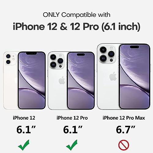 OMGZONE Privacy Case for iPhone 12/iPhone 12 Pro,Screen Protector built-in Anti Peeping Tempered Glass Full Body Case,360 Degree Shockproof Bumper Case for iPhone 12/12 Pro,Black - Image 2