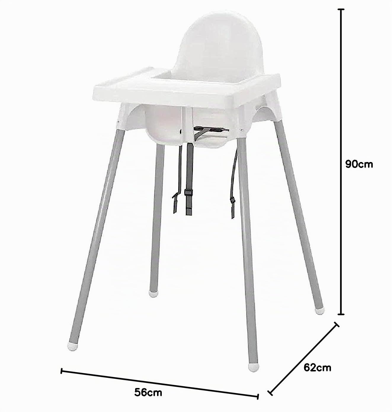 IKEA Antilop Trona con Bandeja, Blanco (4)