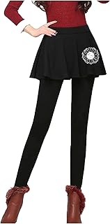 Sponsored Ad - Febecool Cargo Pants Women Autumn Winter Tight Plus Velvet Thicken Skirt Pants Printed Stretch Slim Leggings