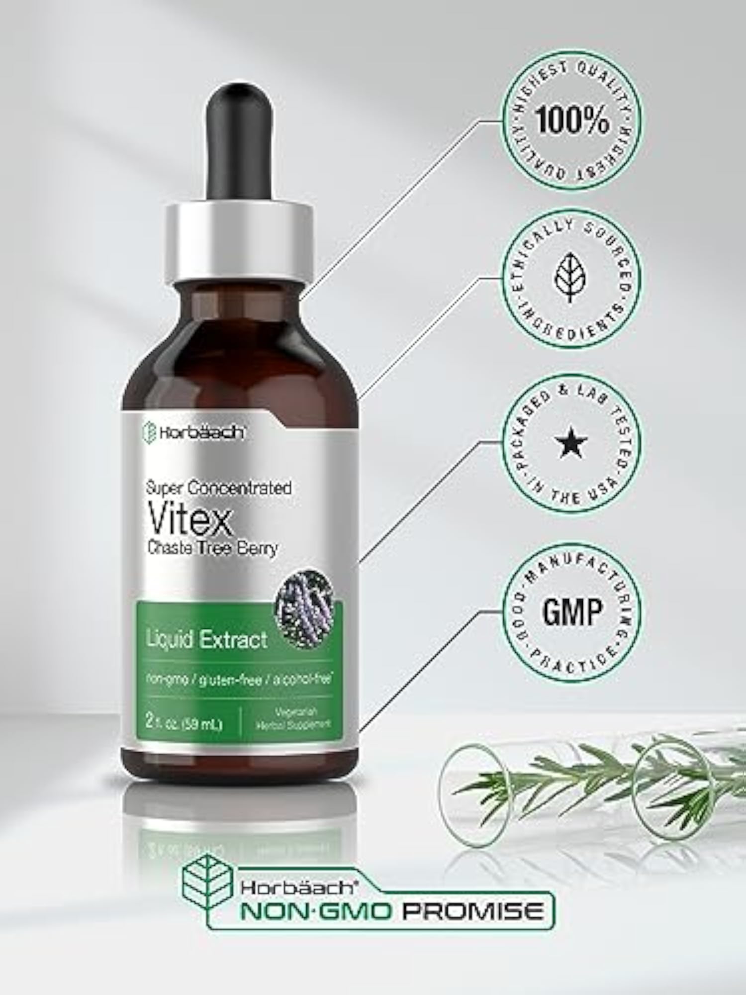 Vitex Berry Chasteberry Extract Concentrated Alcohol Supplement