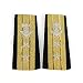 Pair of United States Navy Admiral Soft Epaulets, Rear Admiral Upper