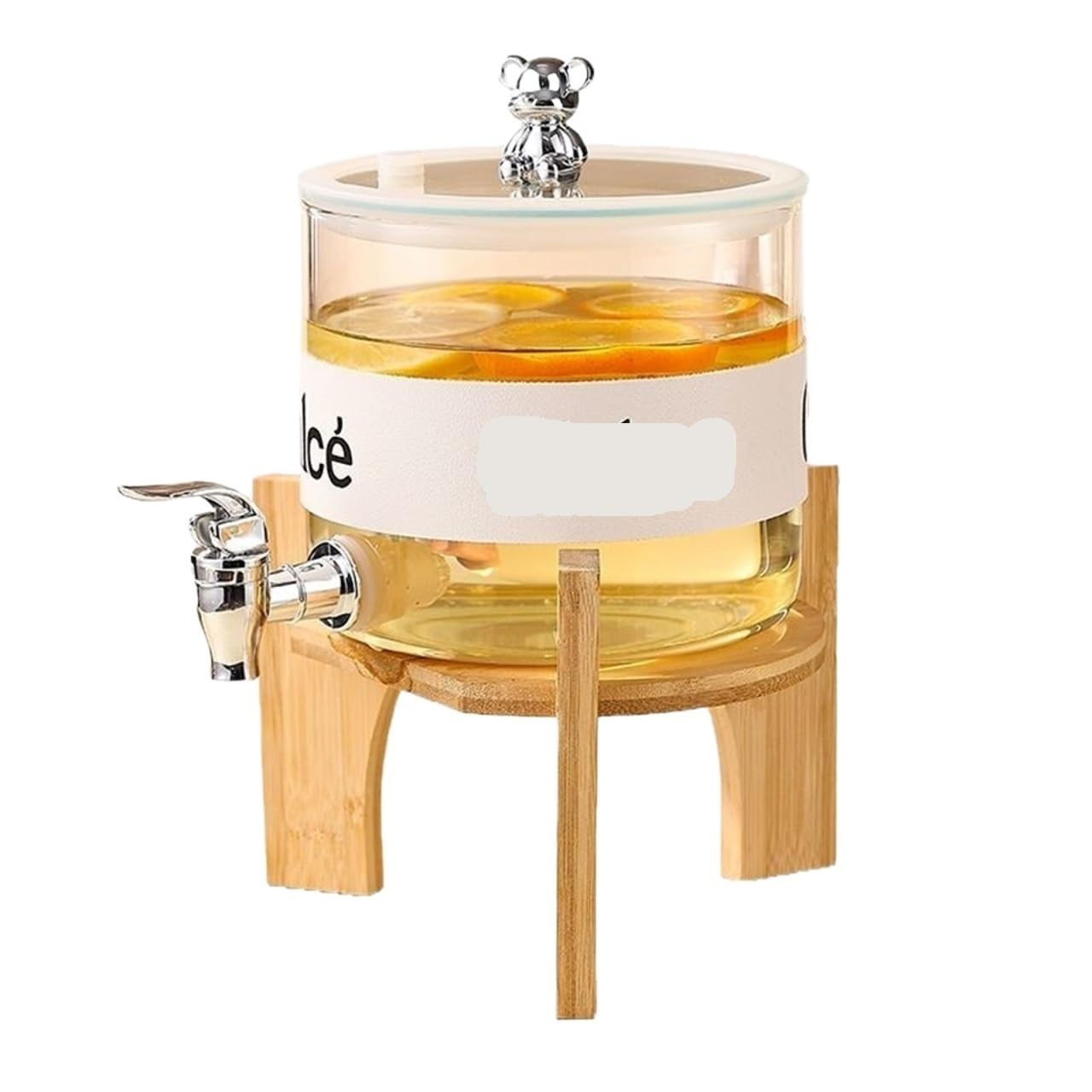 MYUYEE Beverage Dispenser,Juice Glass Transparent Beer Dispenser Beverage Bucket With Base Drink Tower