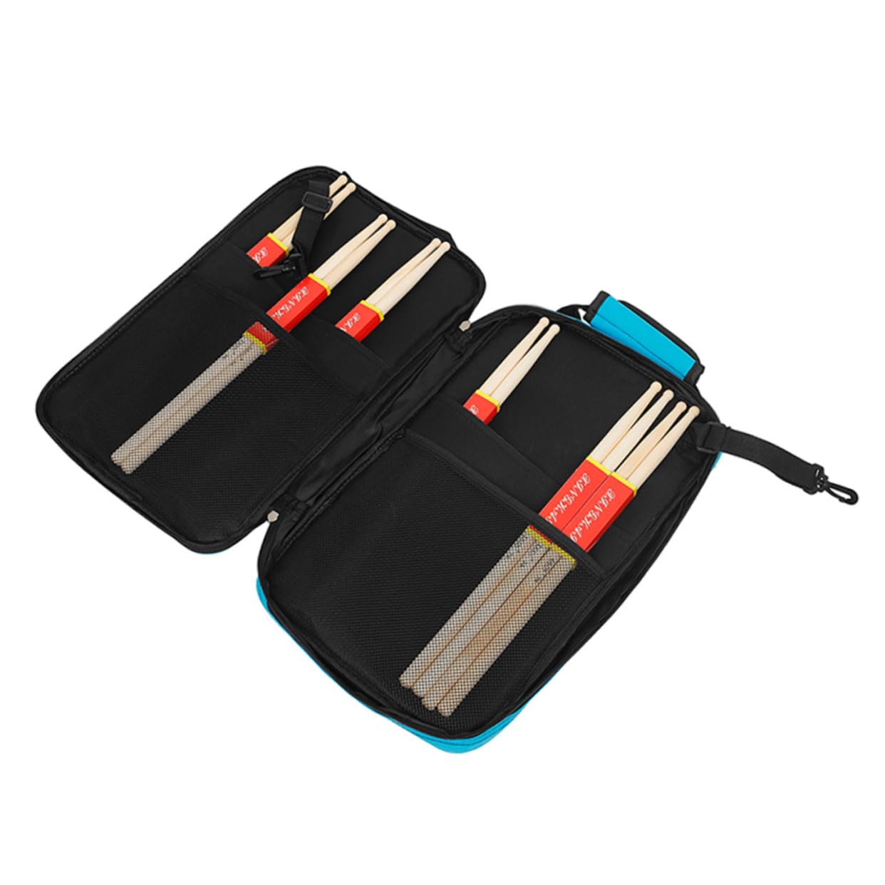 ibasenice Borsa Porta Bacchette Blu per Batteria Oxford Resistente e Manici Comodi Tracolla Ergonomica Sacchetto di Stoccaggio Portatile per Percussioni