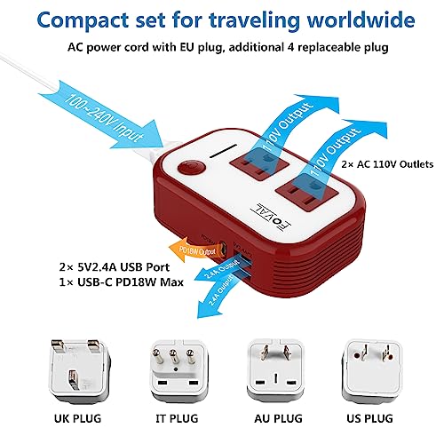 Foval 220V To 110V Travel Voltage Converter thumb #2