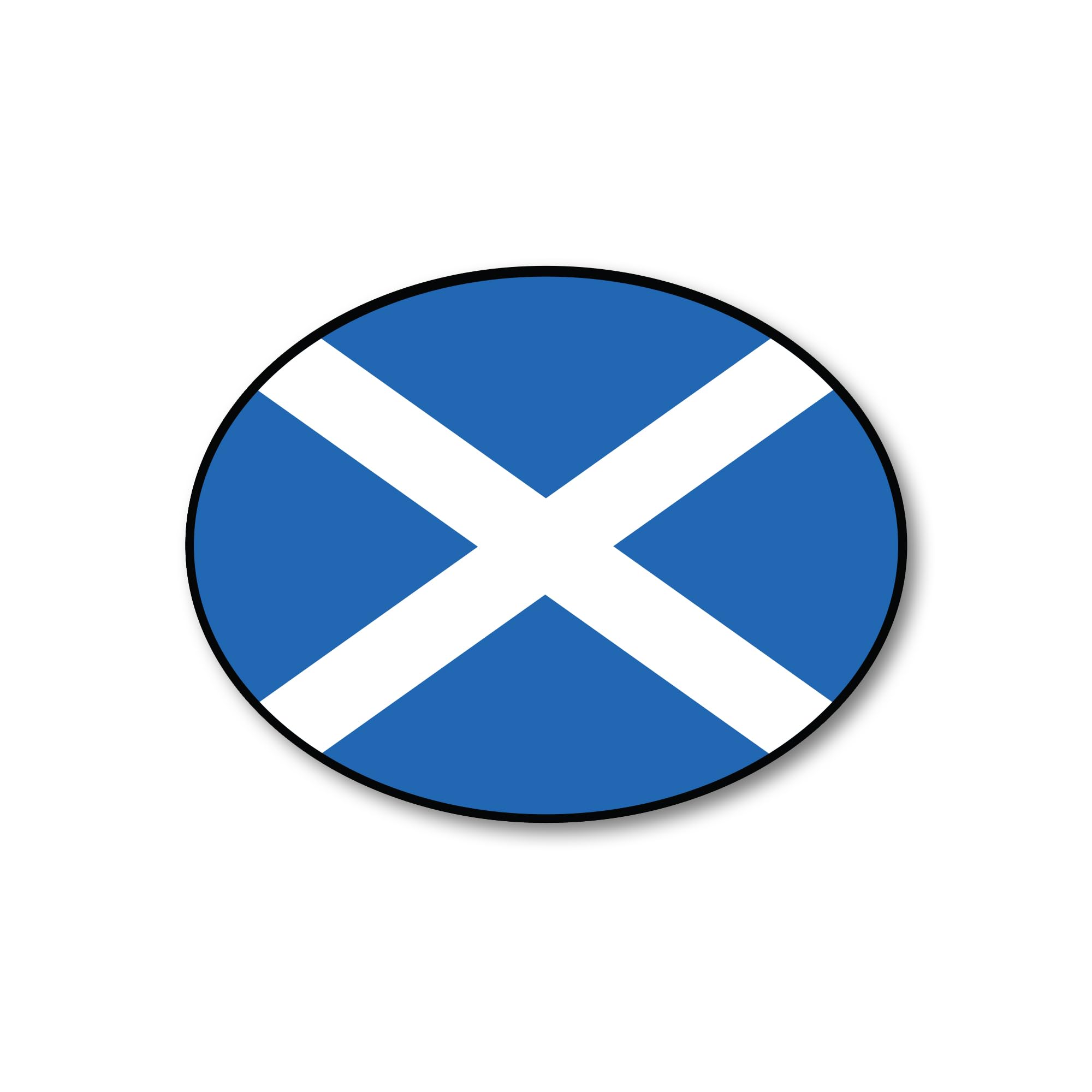 Scotland Saltire Flag Decal – Premium National Flag Car Sticker – Waterproof Vinyl, Fade-Resistant, Bubble-Free Application – Vehicle, Laptop & Travel Use – Made in UK (SCO)