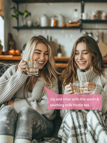 Image of TeeLux Milk Thistle Tea Bags, 3g /bag, Natural Milk Thistle Seed Tea, Mild & Mellow Taste, Caffeine Free, 60 Count