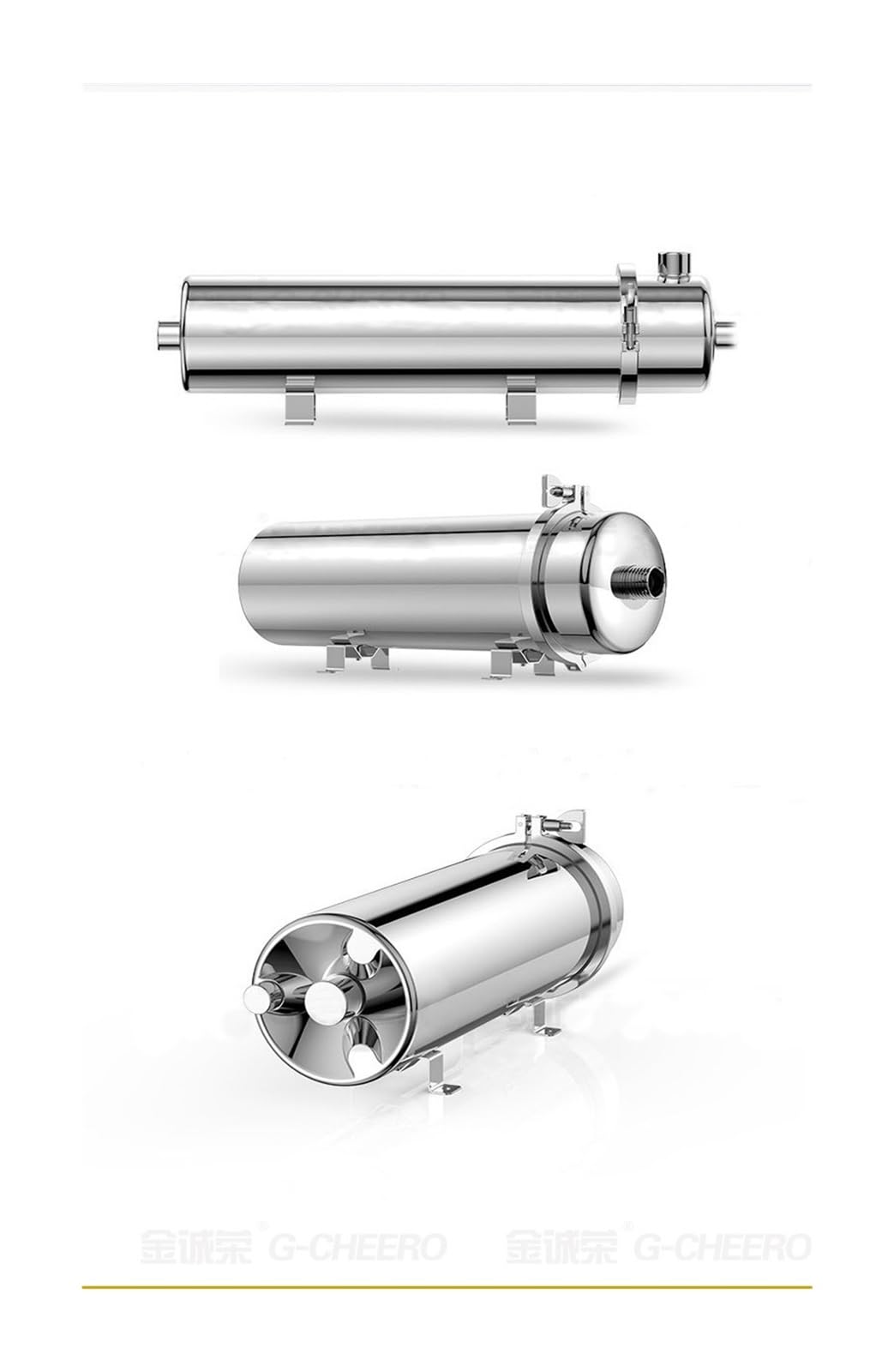 Filtro Acqua, 1000L/h 0.01um PVDF Ultrafiltrazione Depuratore d'acqua/Filtro acqua di rubinetto/Depuratore acqua potabile SUS304 (diametro 102mm),Depuratore Acqua Osmosi Inversa