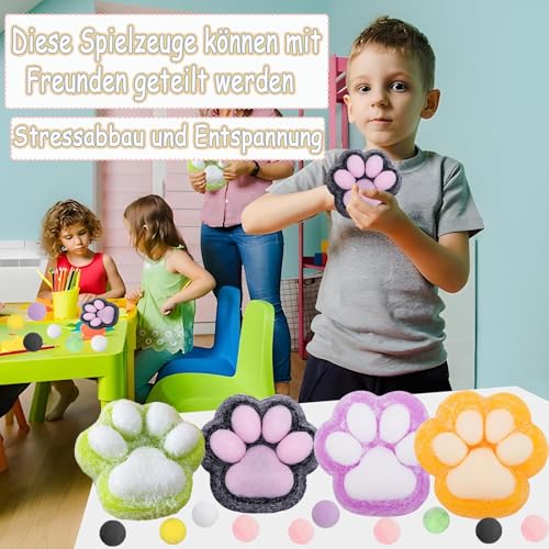 Fidget Toys,Anti Stress Spielzeug,4 Stück Elastizität Weich Stress Spielzeug Fidget Toy,Squeeze Toy Sensorik Spielzeug Stressabbau Spielzeug für 14+ Jahre Alt(1)
