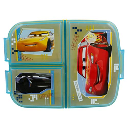 Cars Lunchdoos Brooddoos Kinderlunchbox met 3 afzonderlijk afsluitbare compartimenten - Afbeelding 5