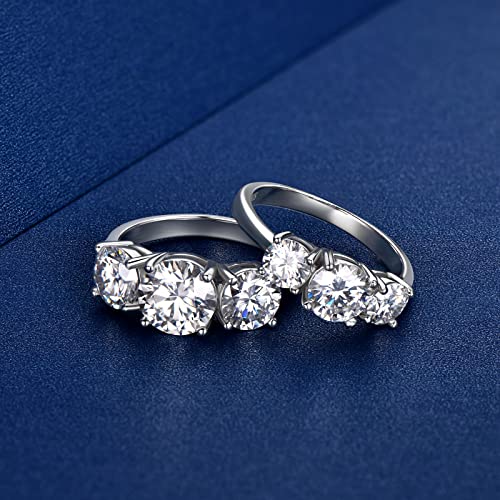 AINUOSHI Moissanite Engagement Ring