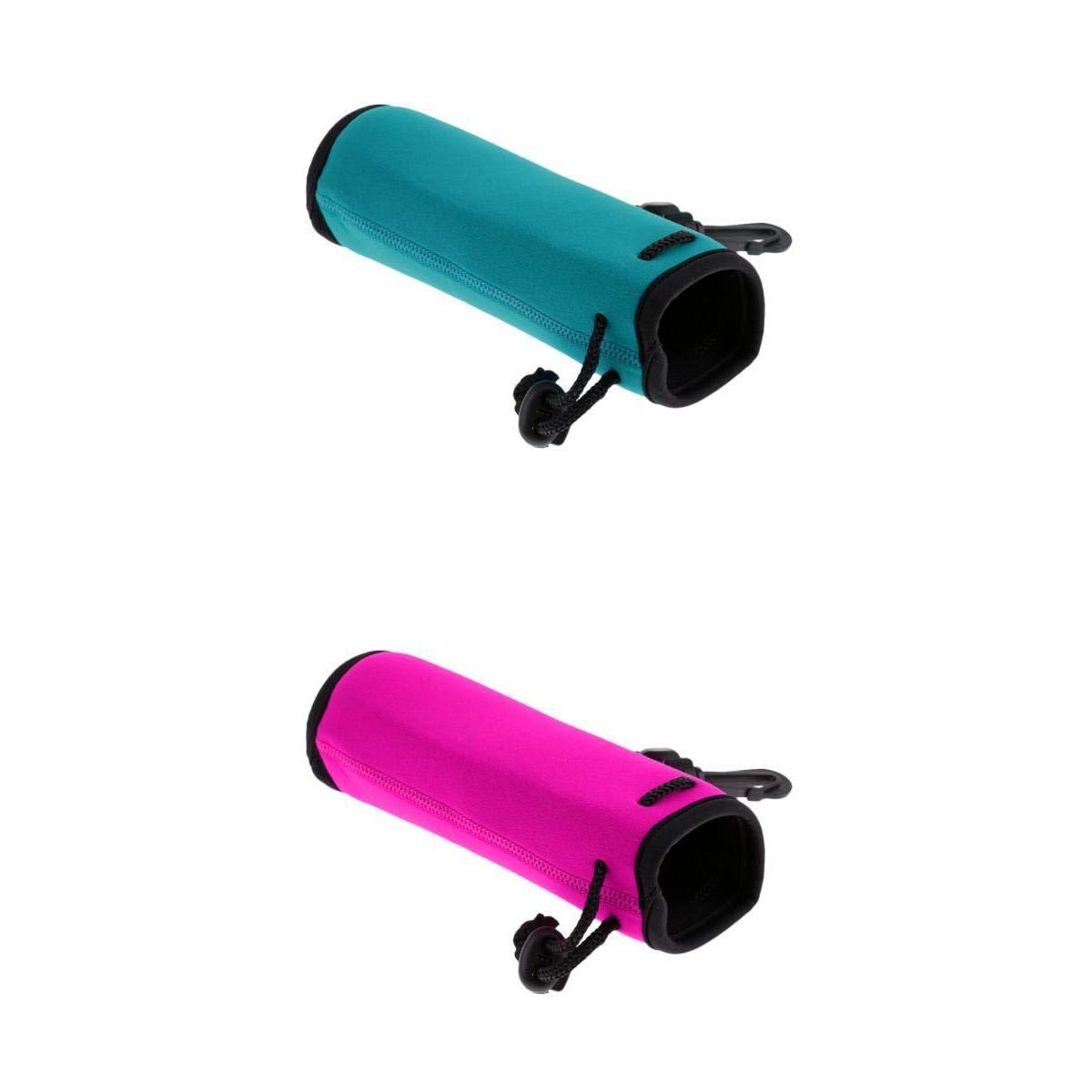 Homyl 2Pcs Water Bottle Holder, Insulated Neoprene Water Bottle Cooler Cover Sleeve Tote Bag for Biker