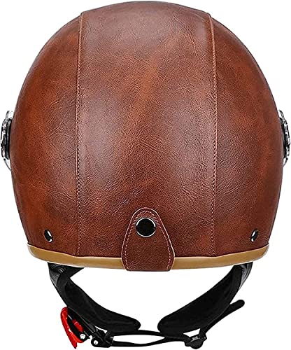NAIQIALUO Casco Moto, Casco semiaperto 3/4 Uomo
