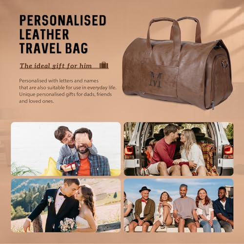 Custom Leather Travel Duffle for Men