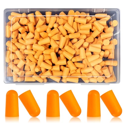 Rhimooay 100 pares de tapones para los oídos para dormir, tapones de espuma ultrasuaves, adecuados para usar al dormir, ronquidos, estudiar, viajar y escenarios de ruido ruidoso