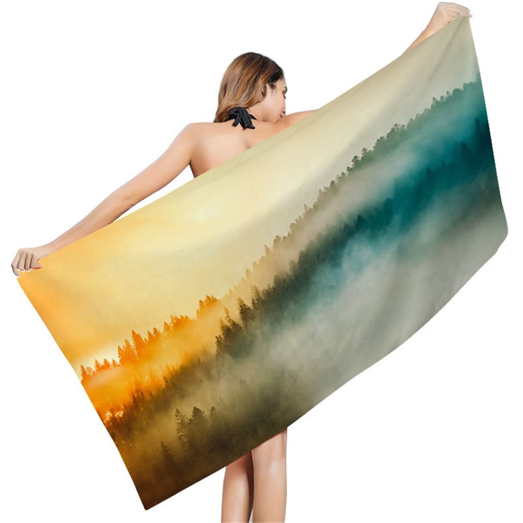 2pc Beach Towel Outdoor Water Sports Towel Quick-Drying Swimming Surfing Towel Household Bath Towel (Color : A, Size : 80x160cm) (A 80x160cm)