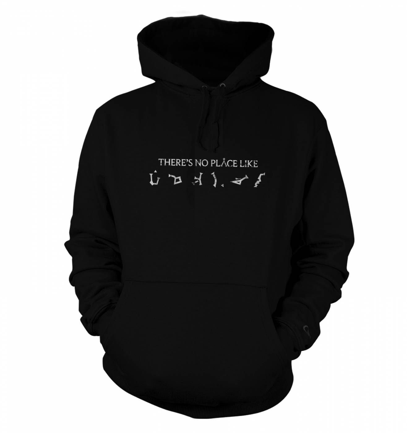 Tv And Film Hoodies By Something Geeky Men's Black There's No Place Like Earth Hoodie - Film Movie Geeky Tshirt - Jet Small