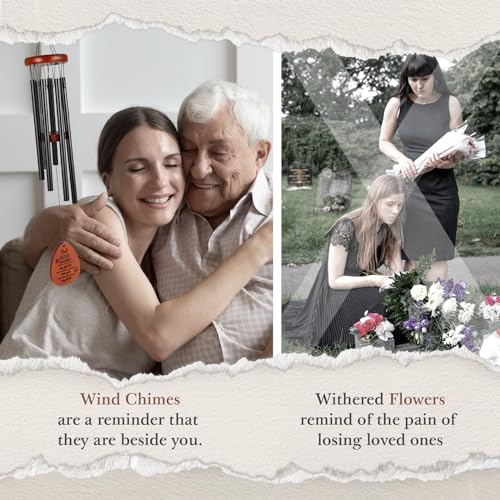 Image of SteadStyle Memorial Gifts for Loss of Dad, 25.5 inch Memorial Wind Chimes | Sympathy Bereavement Gifts for Loss of Father, In Memory of Dad, Memorial Wind Chimes for Outside, Home Decor Garden Patio