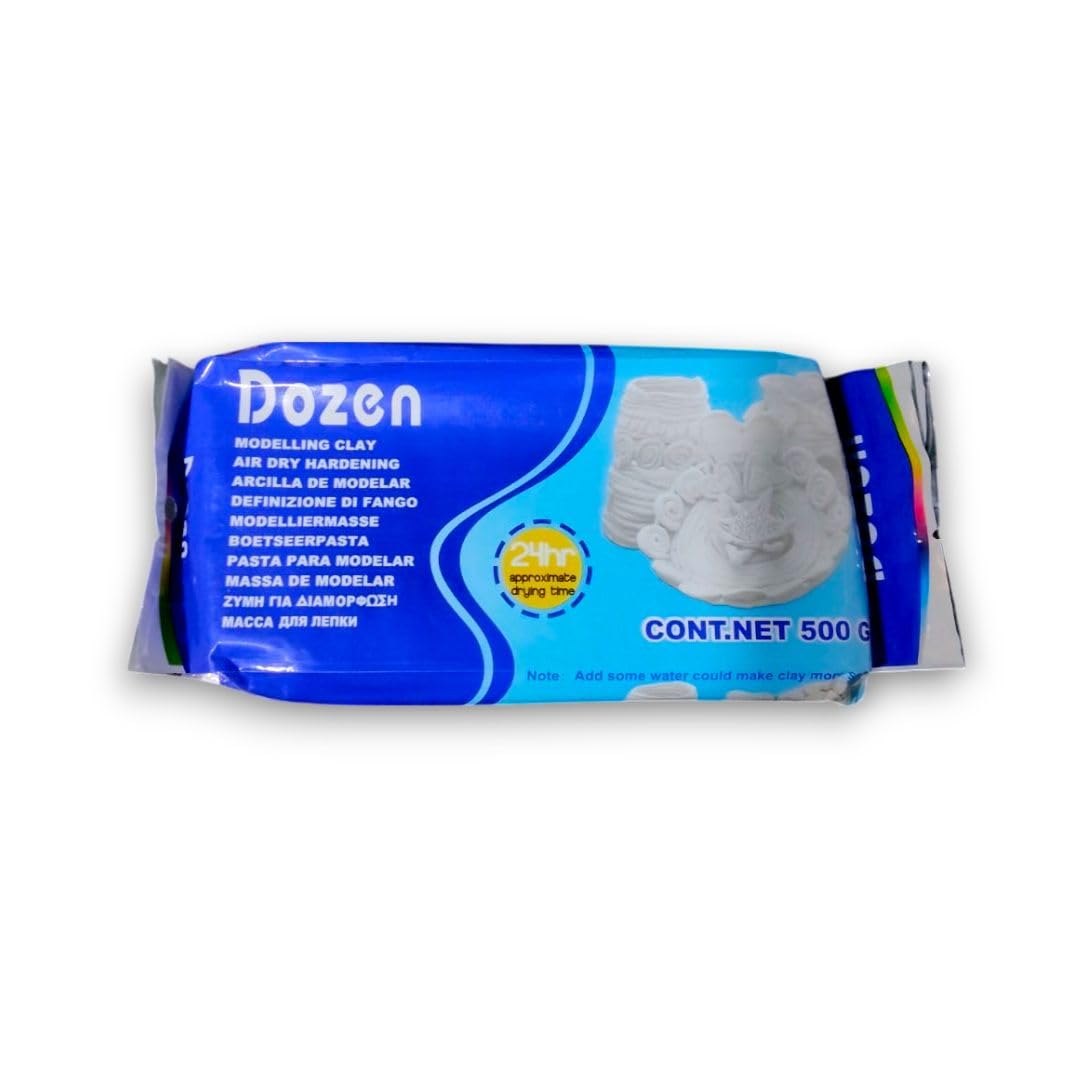 Dozen Air Dry Modelling Clay, 500g, White-image-15