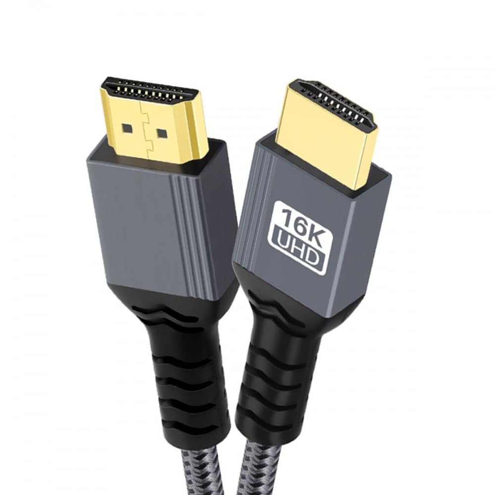 NFHK 16K 8K UHD HDMI 2.2 Version Type-A Male to HDMI Male HDTV Cable for HDTV Desktop Laptop Monitor (200cm)