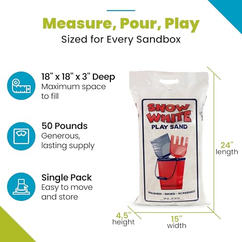 Image of U.S. Silica Large 50 Pound Play Sand, Finely Graded, Fully Washed and Easy to Use for Children's Art, Trays, and Sandbox, 4 Pack