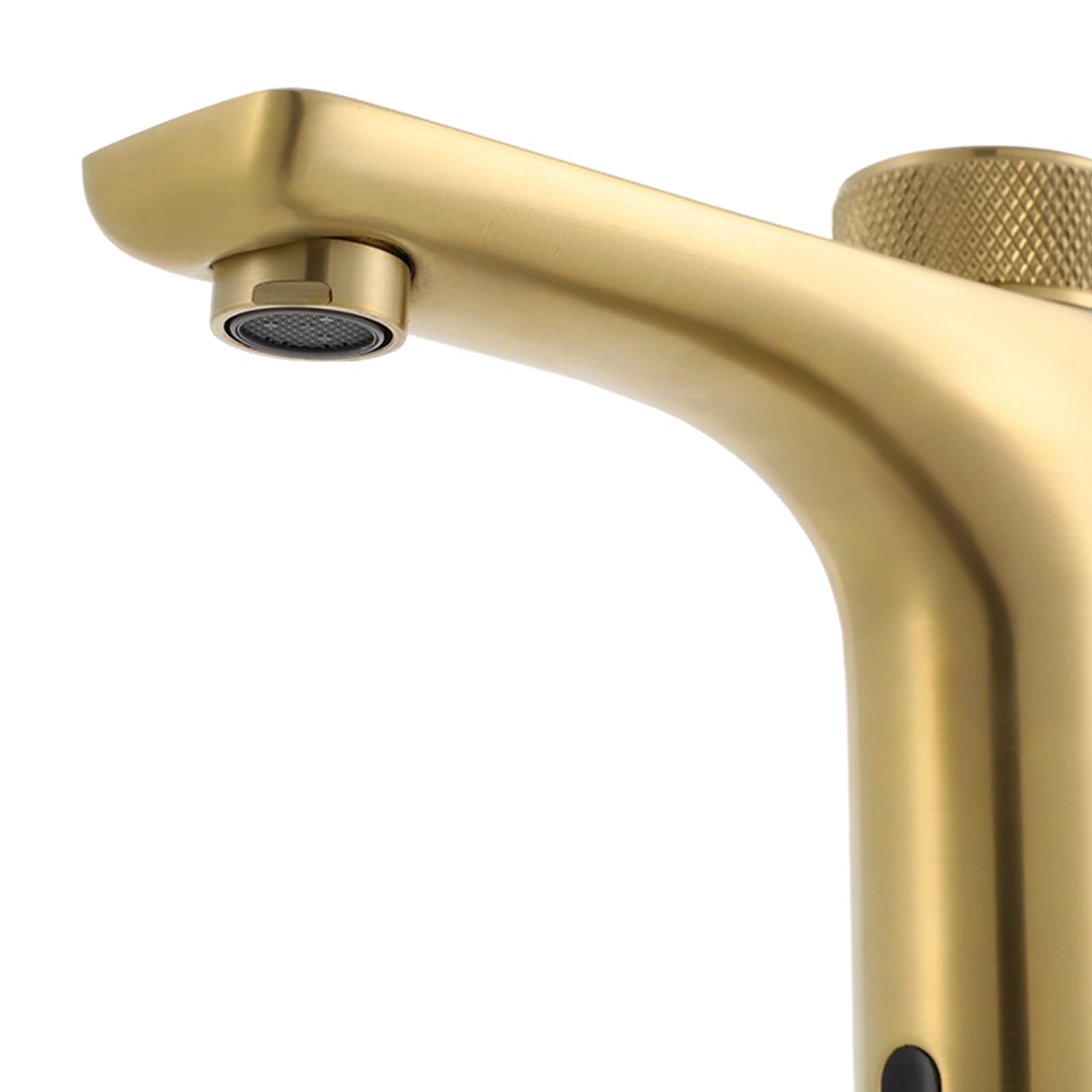 Grifo infrarrojo para baño con sensor, grifo de baño automático sin contacto, grifo de lavabo de inducción mezclador para lavabo, dorado
